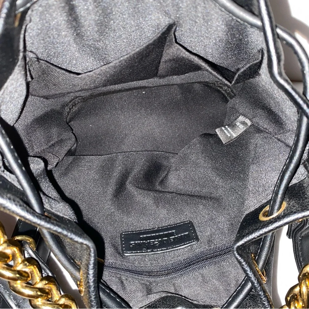 Like Dreams Black Leather chained backpack